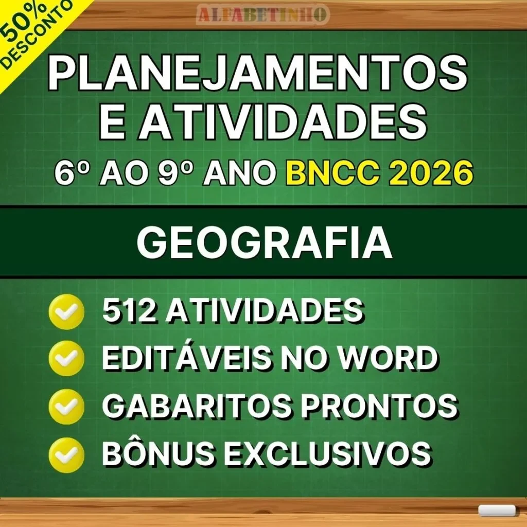 Plano de Aula de Geografia - 6º ao 9º ano