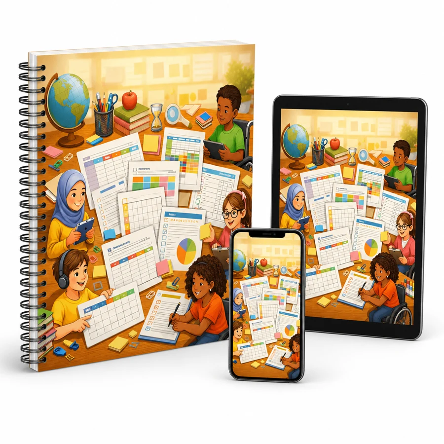 Mockup do bônus: Planner Completo do Professor