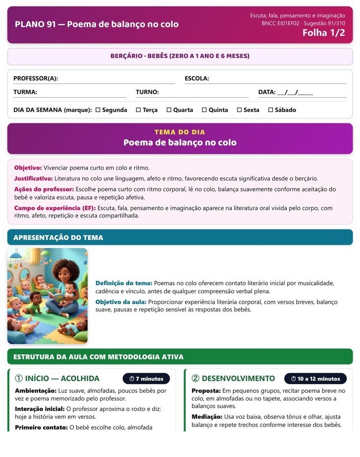 310 Planos Diários - Berçário — página interna