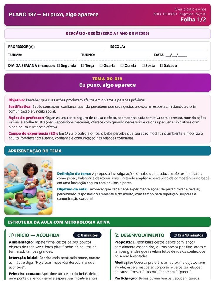 310 Planos Diários - Berçário — página interna