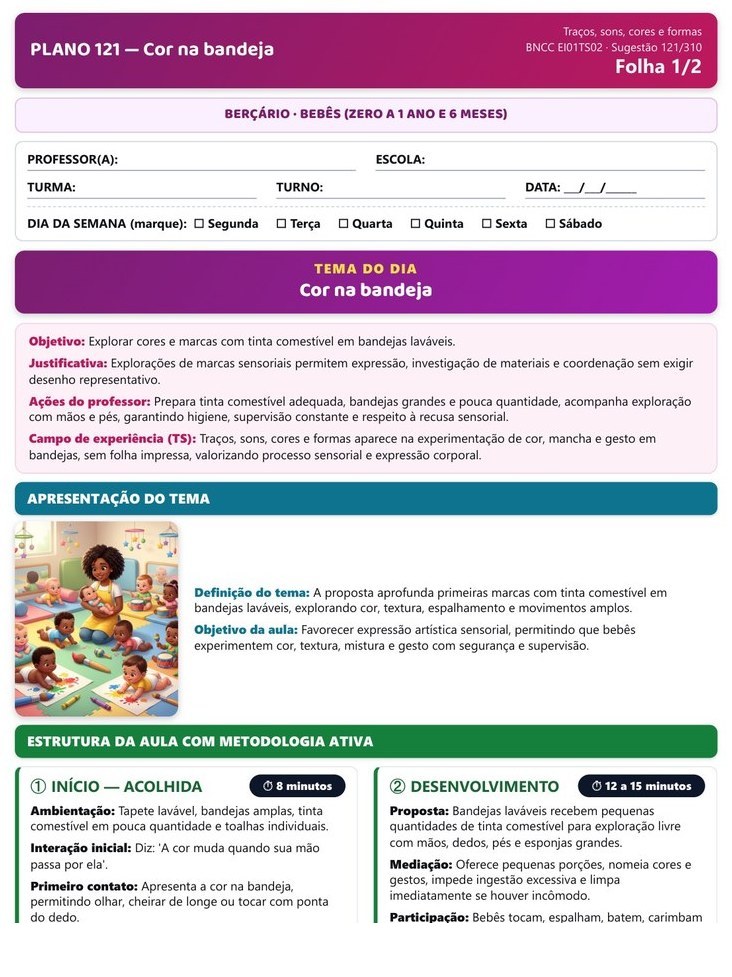 310 Planos Diários - Berçário — página interna