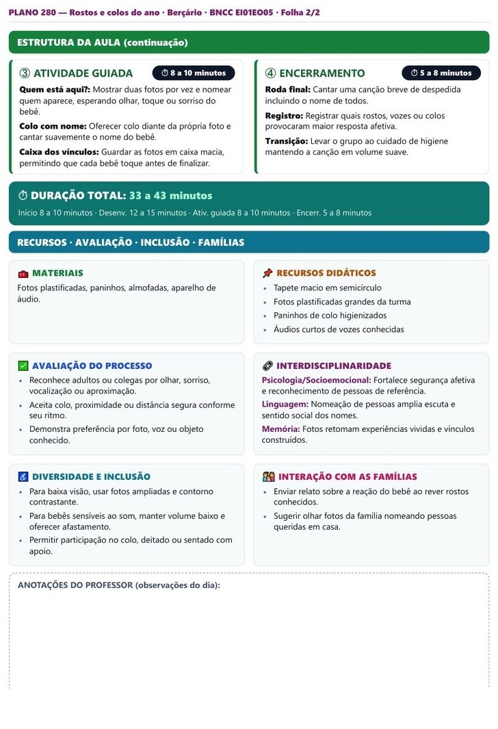 310 Planos Diários - Berçário — página interna