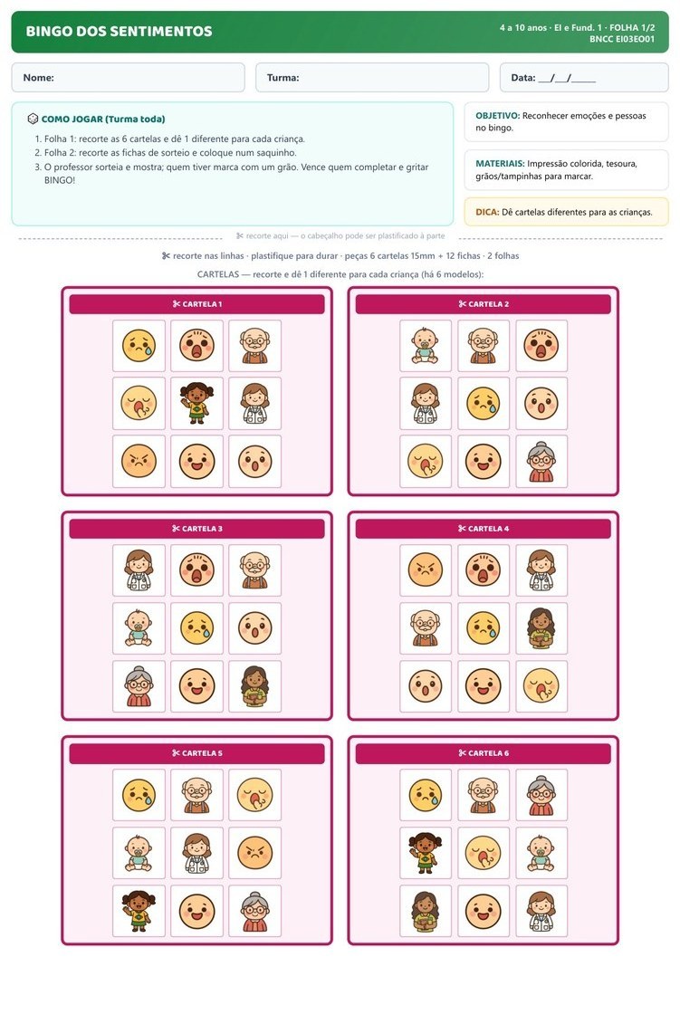 70 Jogos Pedagógicos para Imprimir e Confeccionar - Educação Infantil — página interna