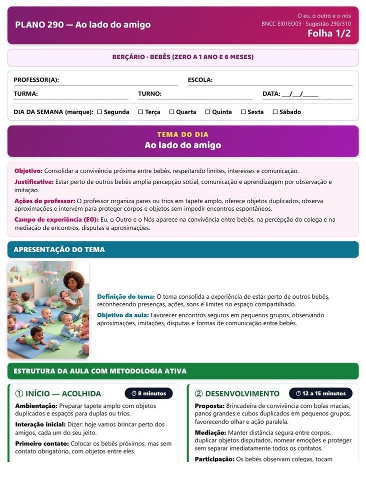 930 Planos Diários - Educação Infantil (Berçário, Maternal e Pré) — página interna