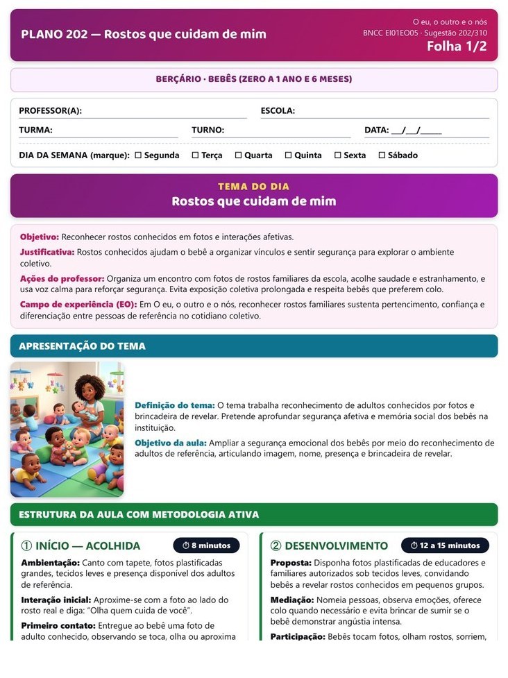 930 Planos Diários - Educação Infantil (Berçário, Maternal e Pré) — página interna
