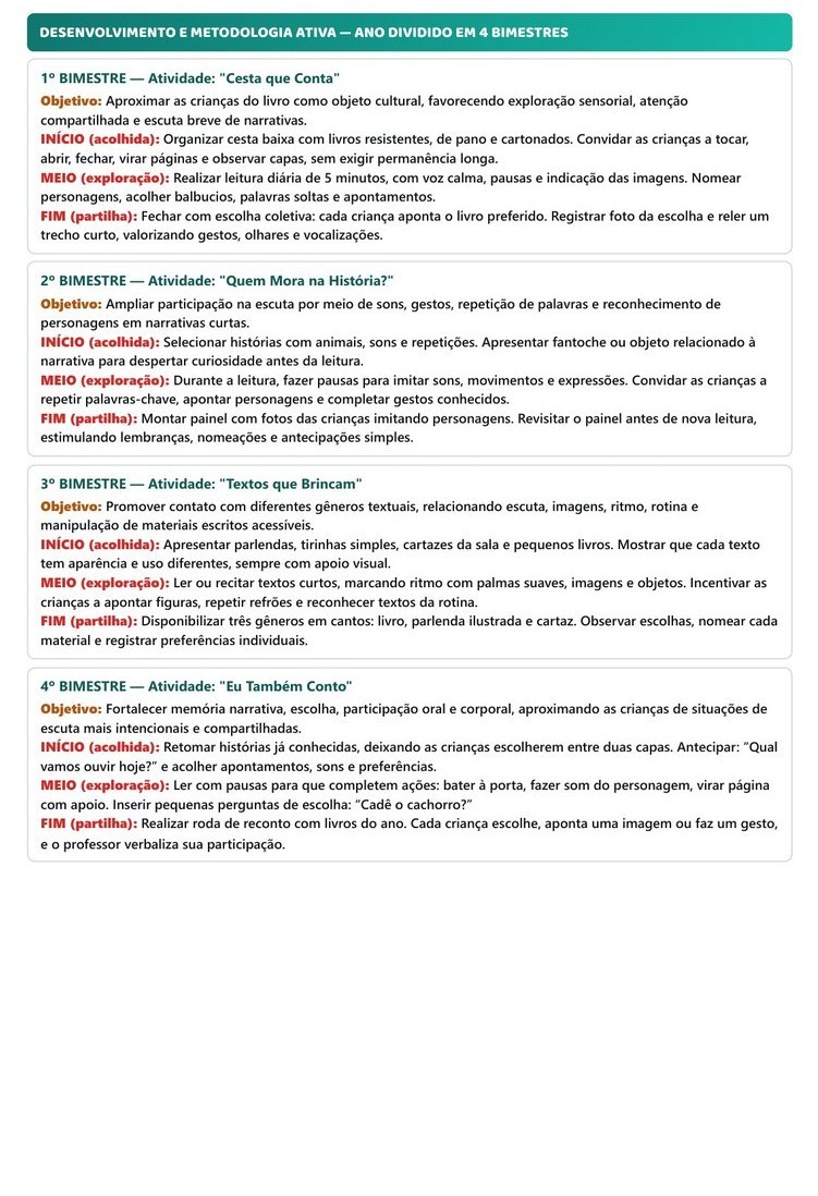 Planos de Aula Anuais - Maternal — página interna