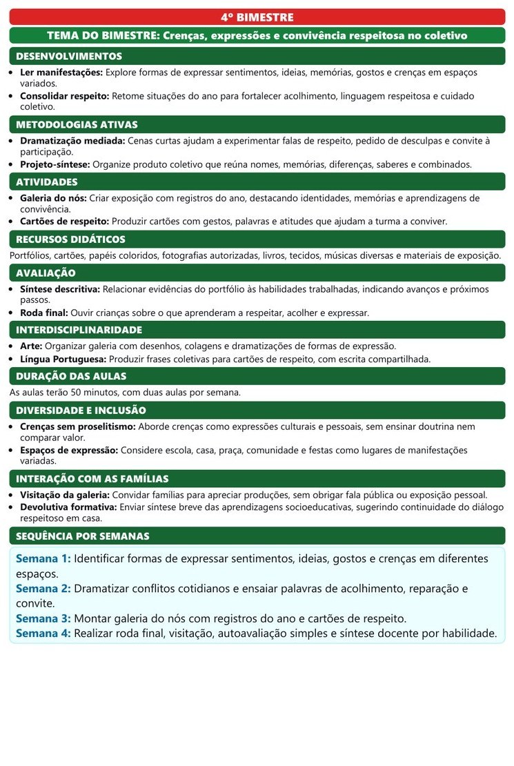 Planos e Atividades de Ensino Religioso 1º-5º ano — página interna