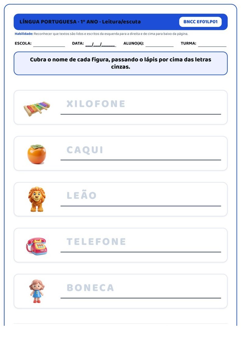 Planos e Atividades de Português 1º-5º ano — página interna