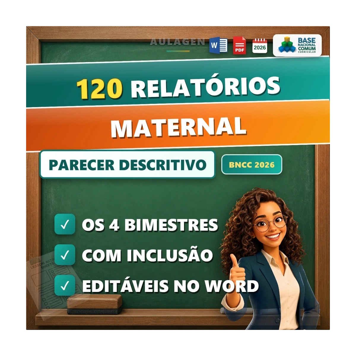 120 Relatórios de Desenvolvimento - Maternal — página interna