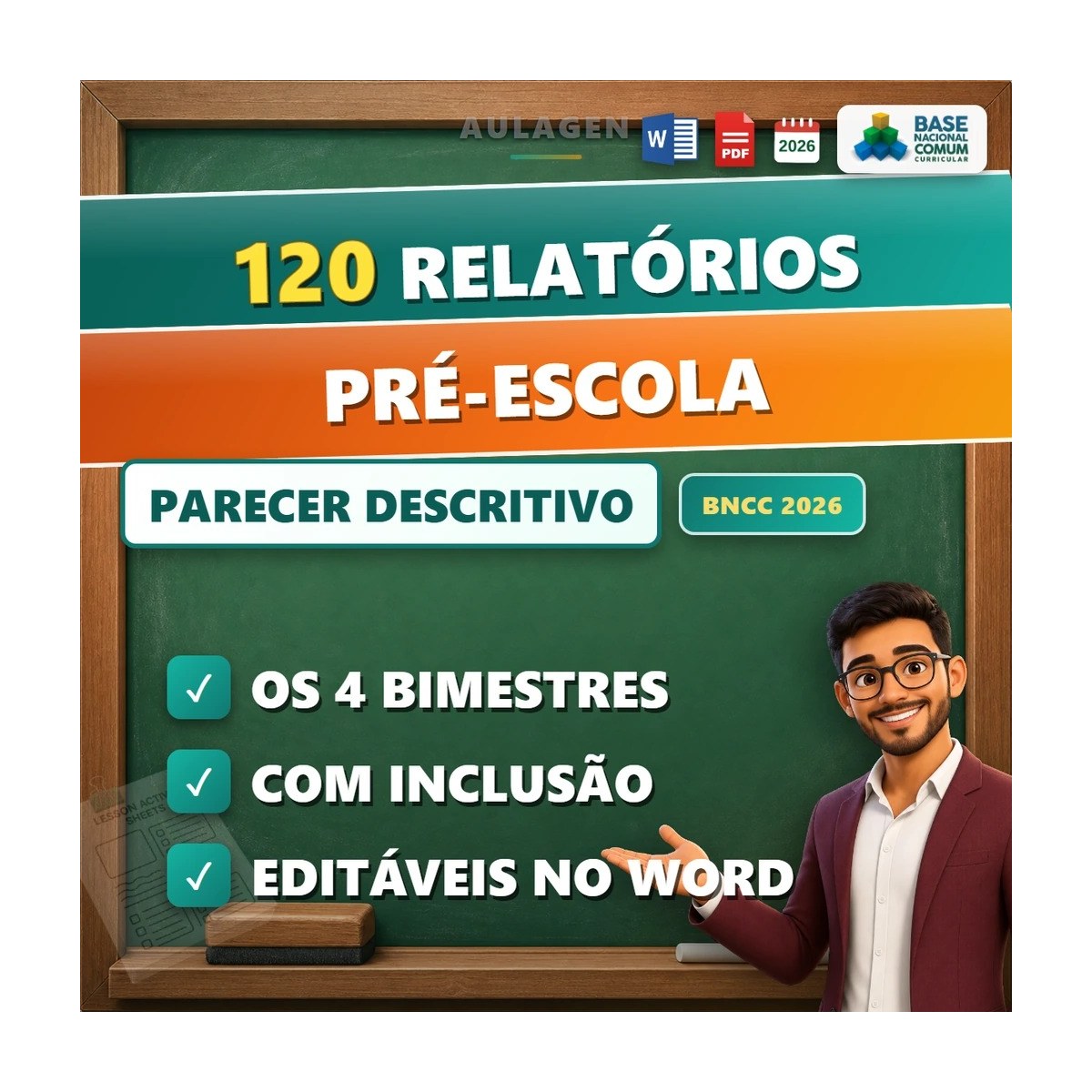120 Relatórios de Desenvolvimento - Pré-escola — página interna