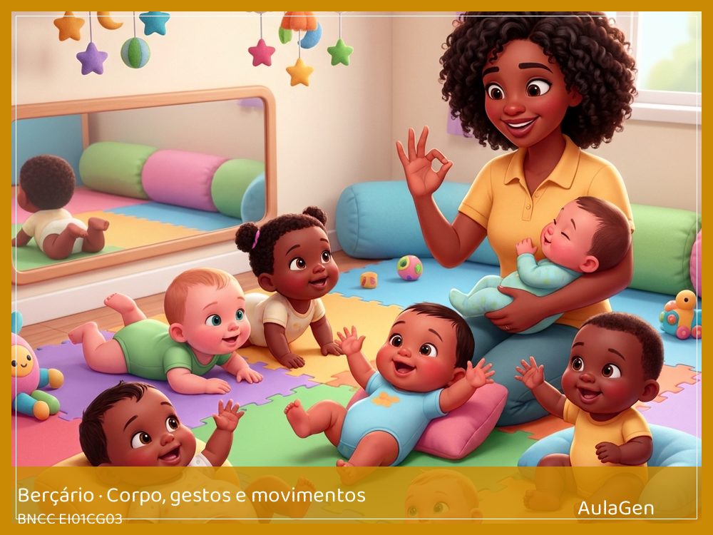 Plano de aula de Corpo, gestos e movimentos para Berçário — Palmas que conversam (BNCC EI01CG03) | AulaGen