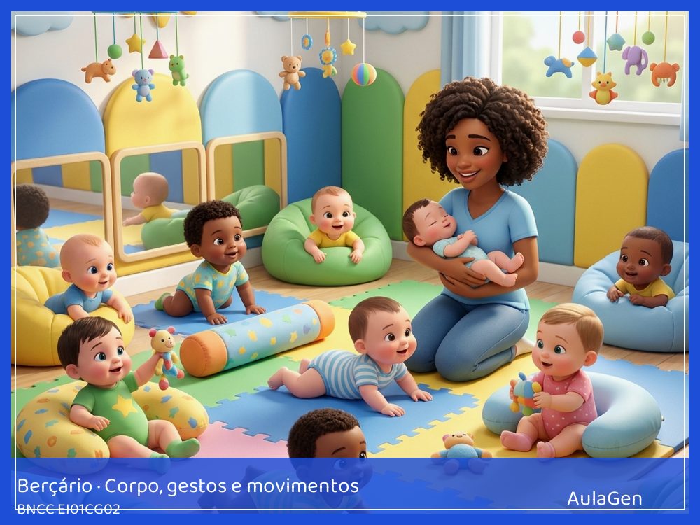 Plano de aula de Corpo, gestos e movimentos para Berçário — Passa pelo túnel (BNCC EI01CG02) | AulaGen