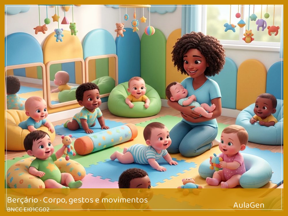 Plano de aula de Corpo, gestos e movimentos para Berçário — Rampa para subir e descer (BNCC EI01CG02) | AulaGen