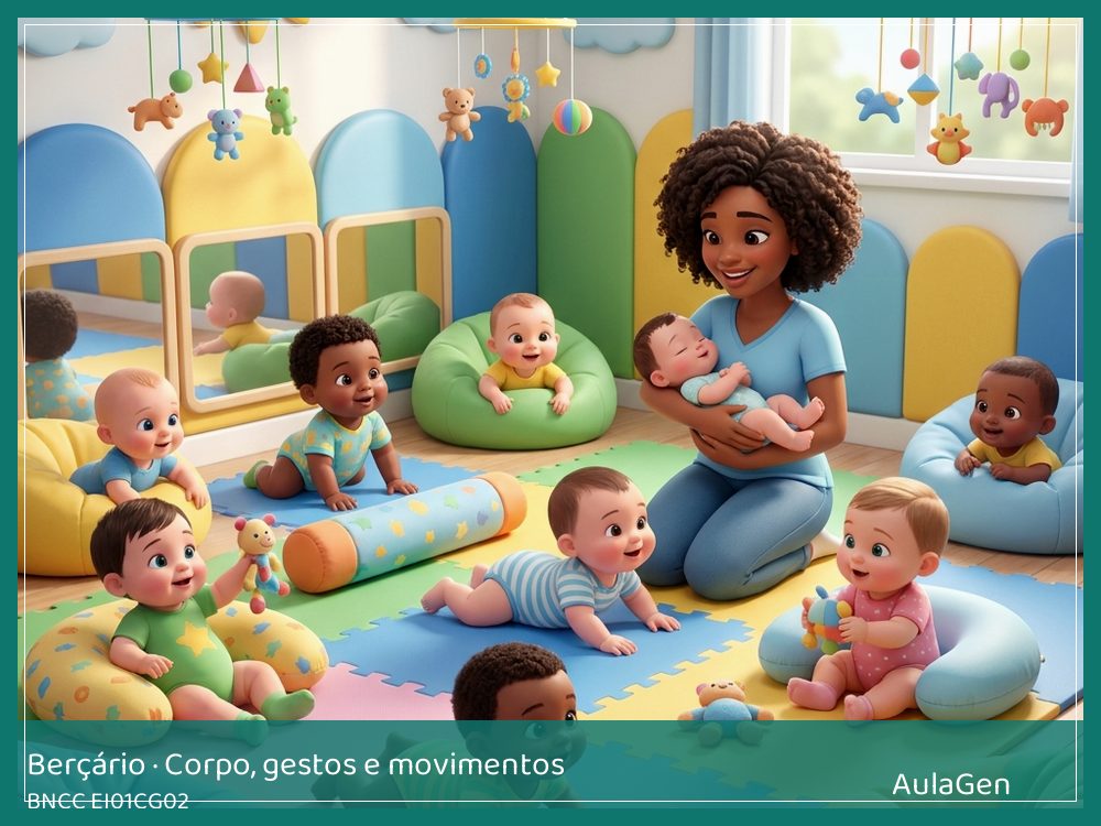 Plano de aula de Corpo, gestos e movimentos para Berçário — Tapete para virar (BNCC EI01CG02) | AulaGen