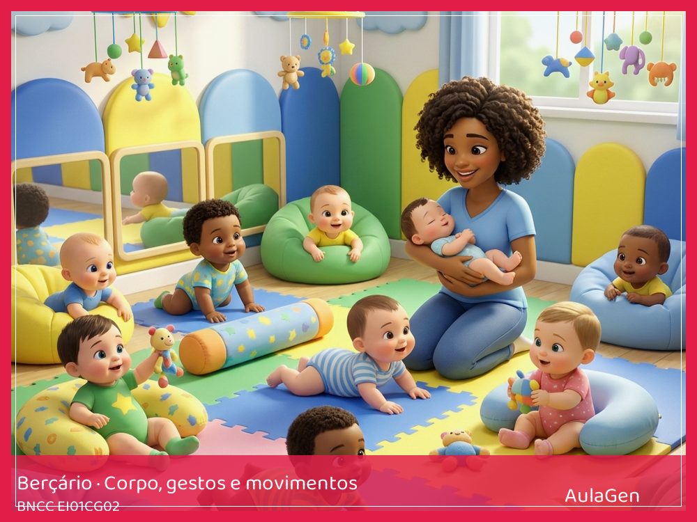 Plano de aula de Corpo, gestos e movimentos para Berçário — Túnel baixo para atravessar (BNCC EI01CG02) | AulaGen