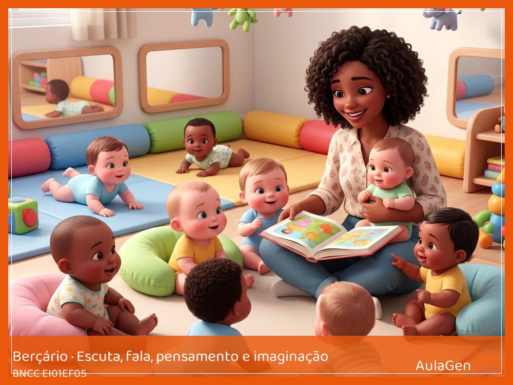 Plano de aula de Escuta, fala, pensamento e imaginação para Berçário — Fantoche muda a voz (BNCC EI01EF05) | AulaGen
