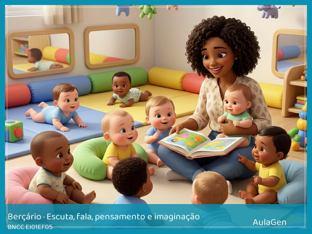Plano de aula de Escuta, fala, pensamento e imaginação para Berçário — Fantoches com vozes diferentes (BNCC EI01EF05) | AulaGen