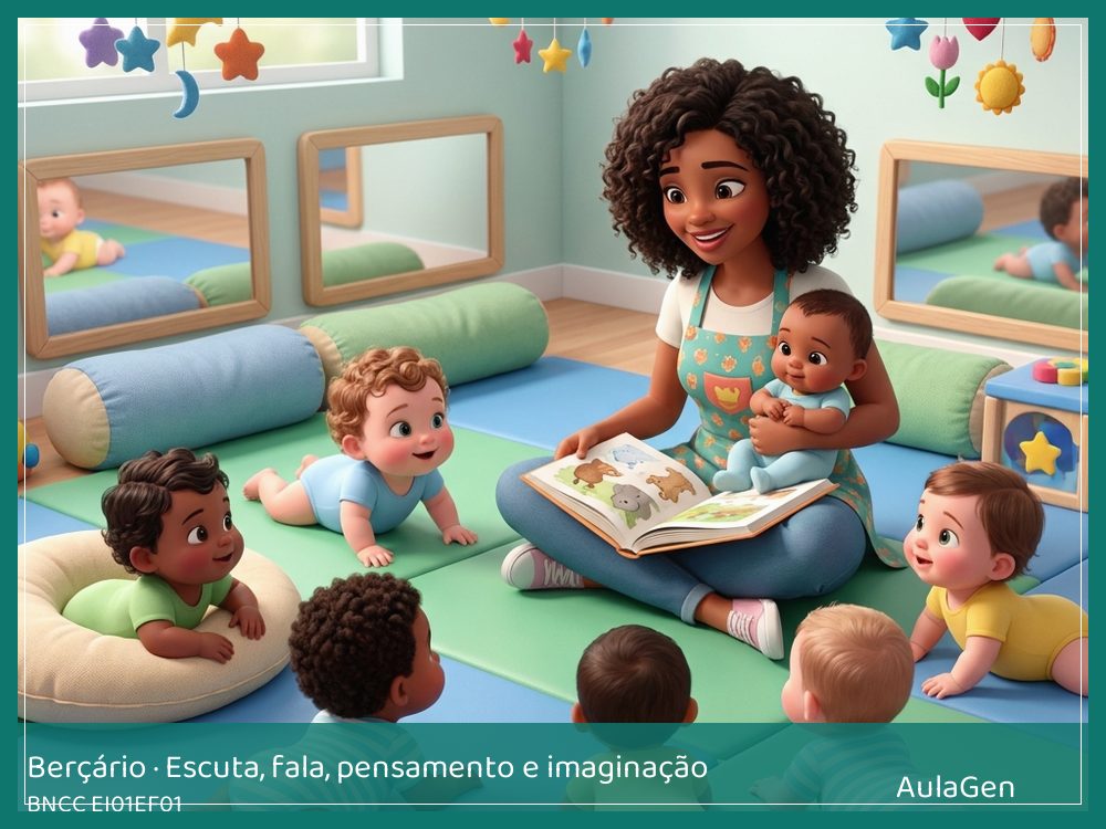 Plano de aula de Escuta, fala, pensamento e imaginação para Berçário — Meu nome cantado (BNCC EI01EF01) | AulaGen