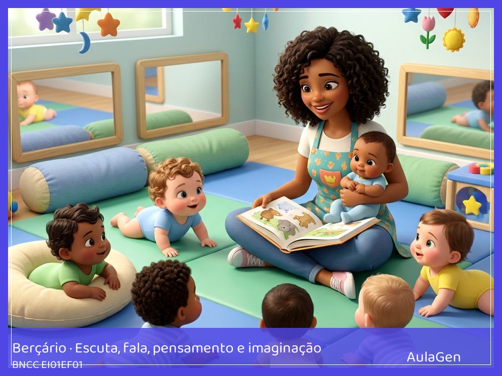 Plano de aula de Escuta, fala, pensamento e imaginação para Berçário — Meu nome na voz (BNCC EI01EF01) | AulaGen