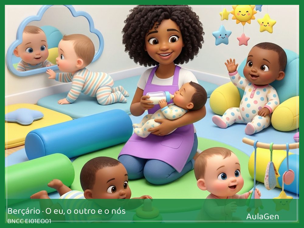 Plano de aula de O eu, o outro e o nós para Berçário — Apertar e ver acontecer (BNCC EI01EO01) | AulaGen