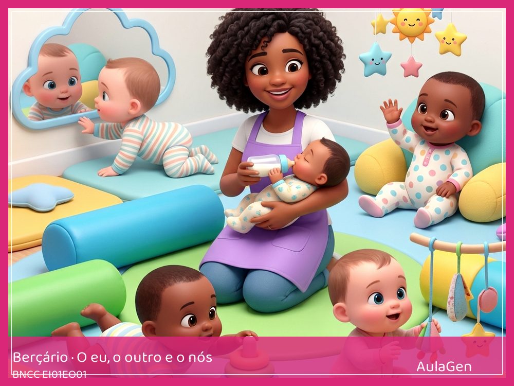 Plano de aula de O eu, o outro e o nós para Berçário — Eu faço acontecer de novo (BNCC EI01EO01) | AulaGen