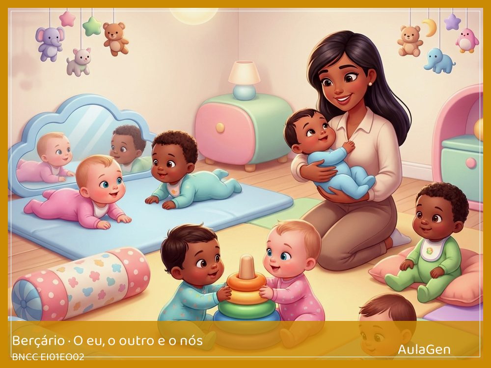 Plano de aula de O eu, o outro e o nós para Berçário — Eu tento, eu pauso (BNCC EI01EO02) | AulaGen