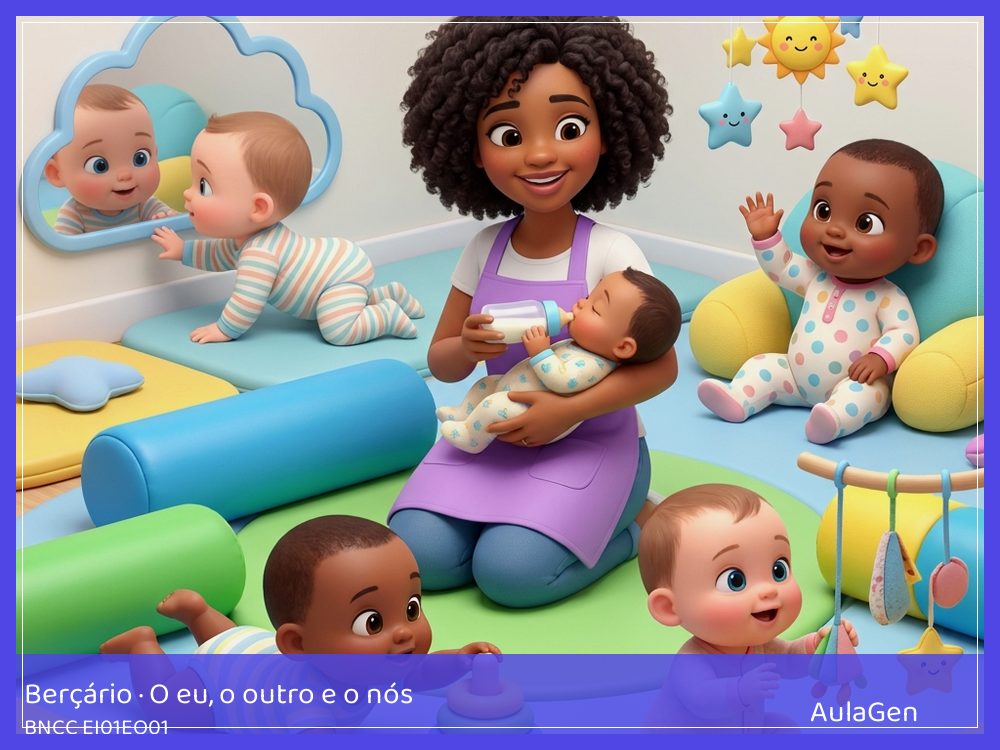 Plano de aula de O eu, o outro e o nós para Berçário — Lenço que responde (BNCC EI01EO01) | AulaGen