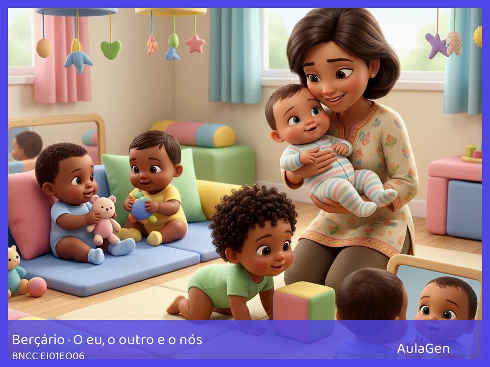 Plano de aula de O eu, o outro e o nós para Berçário — Mãos cuidadas comigo (BNCC EI01EO06) | AulaGen