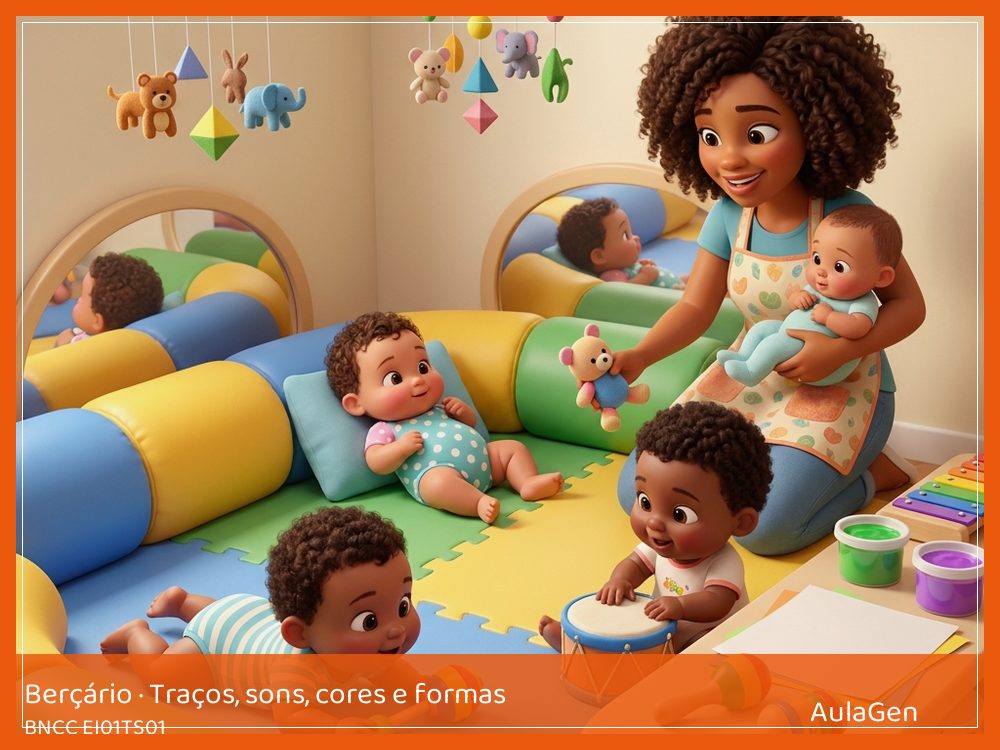 Plano de aula de Traços, sons, cores e formas para Berçário — Sinos dentro da água (BNCC EI01TS01) | AulaGen