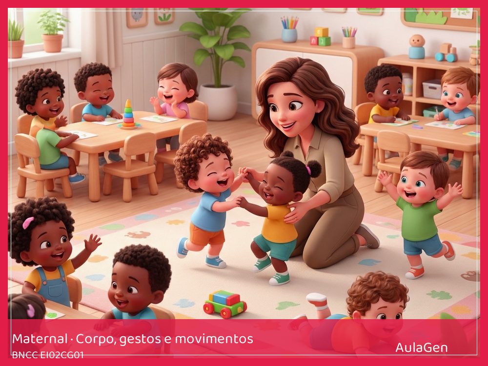 Plano de aula de Corpo, gestos e movimentos para Maternal — Bonecos bem cuidados (BNCC EI02CG01) | AulaGen