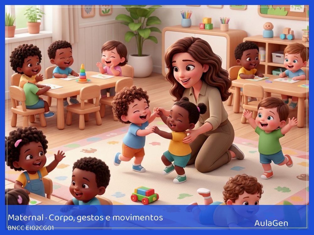 Plano de aula de Corpo, gestos e movimentos para Maternal — Piquenique de cuidar e oferecer (BNCC EI02CG01) | AulaGen
