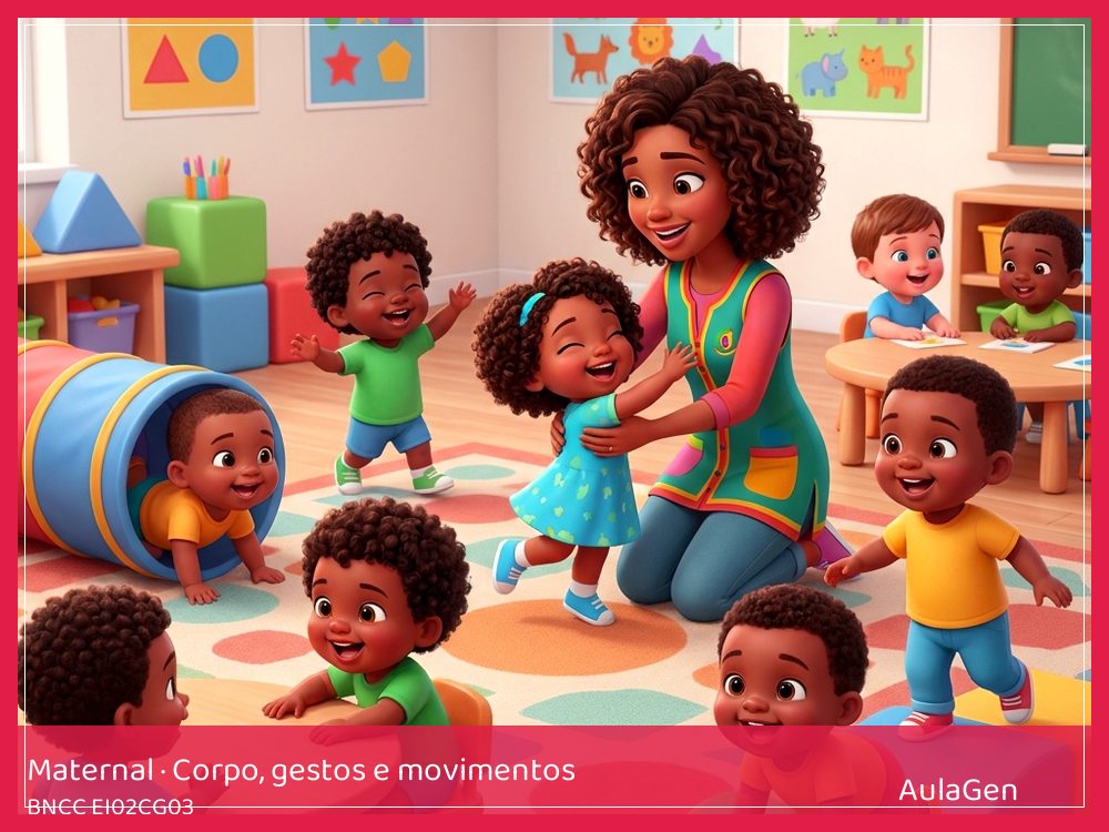 Plano de aula de Corpo, gestos e movimentos para Maternal — Trilha do carrinho entregador (BNCC EI02CG03) | AulaGen