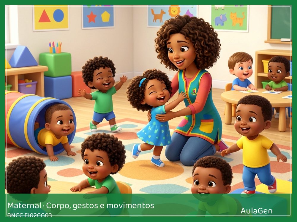 Plano de aula de Corpo, gestos e movimentos para Maternal — Túnel de caixas (BNCC EI02CG03) | AulaGen