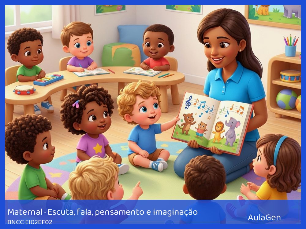 Plano de aula de Escuta, fala, pensamento e imaginação para Maternal — Parlenda das mãos e pés (BNCC EI02EF02) | AulaGen