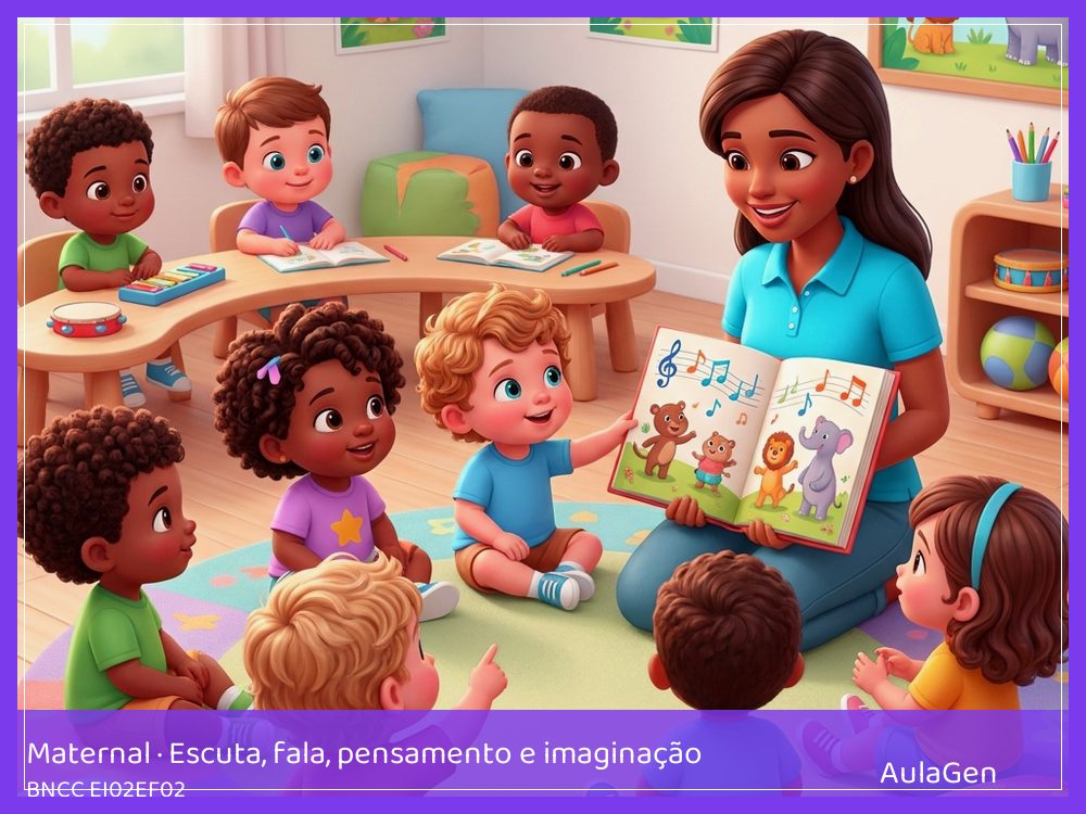 Plano de aula de Escuta, fala, pensamento e imaginação para Maternal — Parlenda das mãos (BNCC EI02EF02) | AulaGen