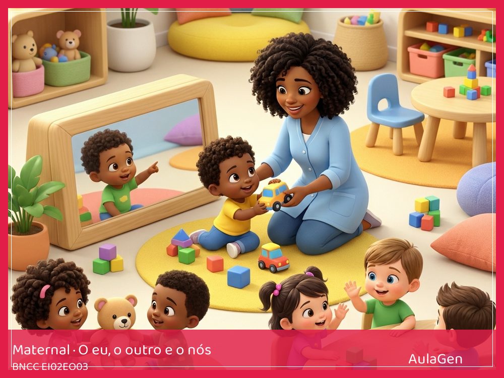 Plano de aula de O eu, o outro e o nós para Maternal — Brinquedo da turma (BNCC EI02EO03) | AulaGen
