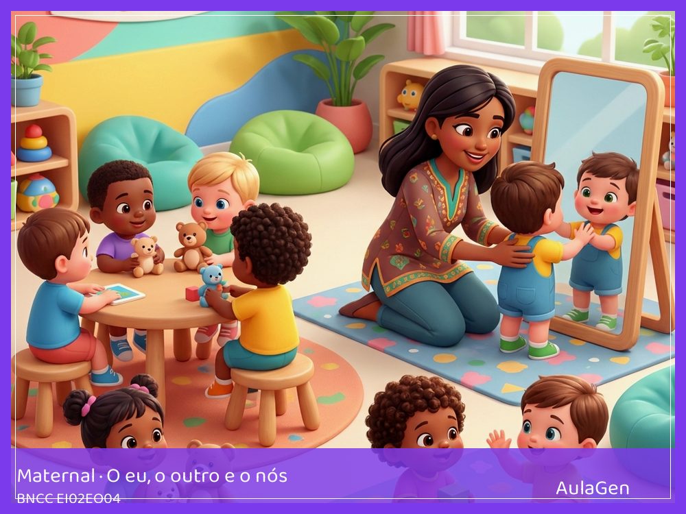Plano de aula de O eu, o outro e o nós para Maternal — Carinhas: digo o que quero (BNCC EI02EO04) | AulaGen
