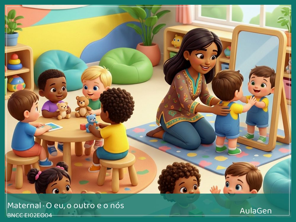 Plano de aula de O eu, o outro e o nós para Maternal — Carinhas e pedidos (BNCC EI02EO04) | AulaGen