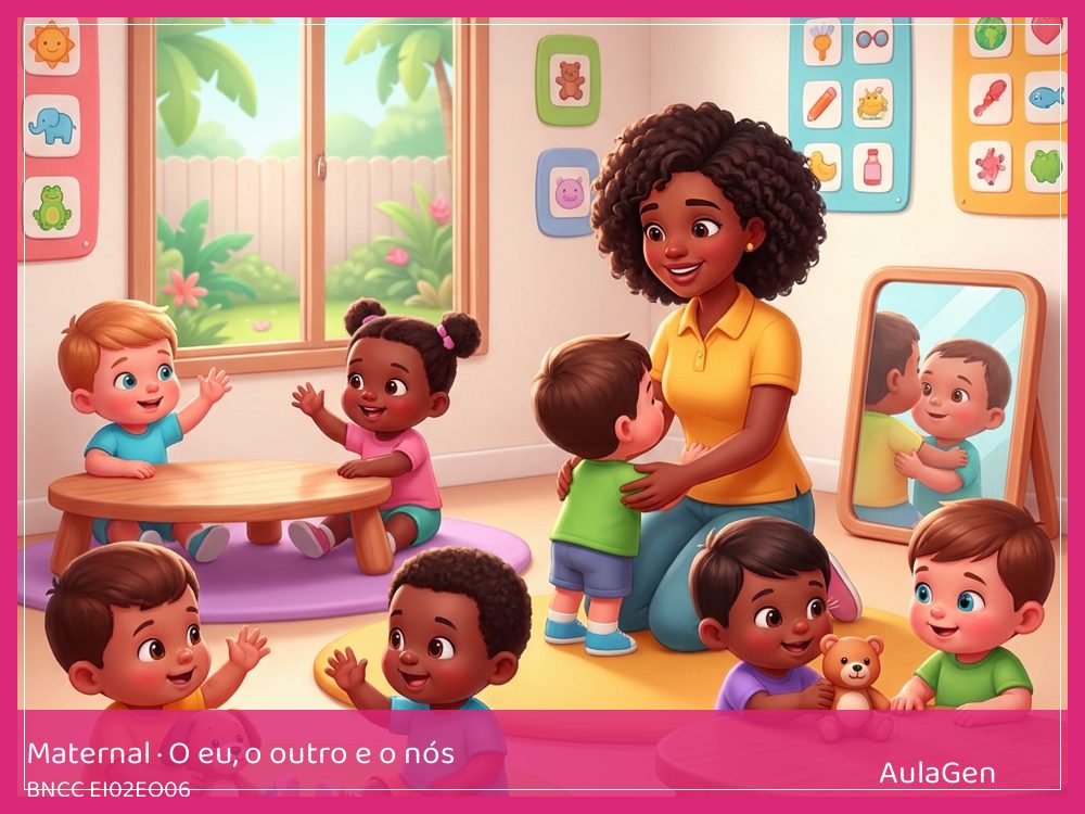 Plano de aula de O eu, o outro e o nós para Maternal — Combinados que cuidam (BNCC EI02EO06) | AulaGen