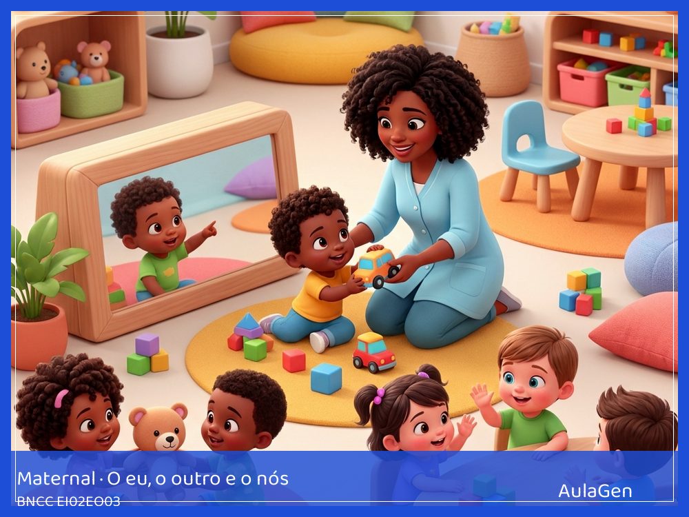 Plano de aula de O eu, o outro e o nós para Maternal — Construindo perto dos amigos (BNCC EI02EO03) | AulaGen