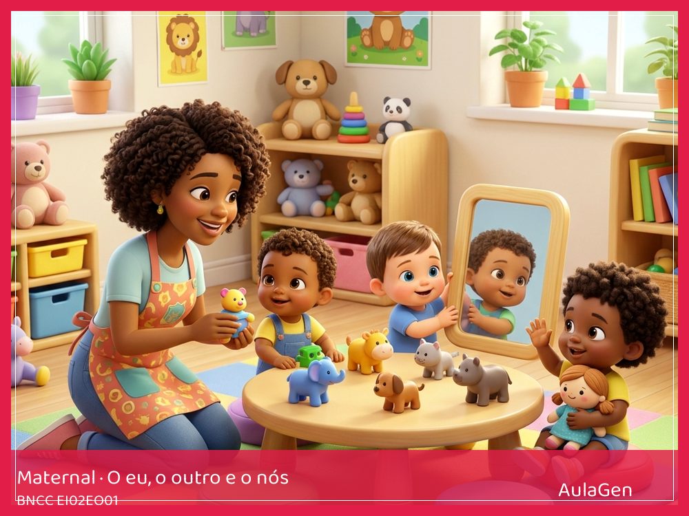 Plano de aula de O eu, o outro e o nós para Maternal — Cuidar do boneco amigo (BNCC EI02EO01) | AulaGen