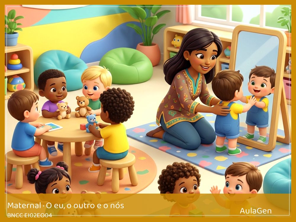 Plano de aula de O eu, o outro e o nós para Maternal — Meu rosto conta o que sinto (BNCC EI02EO04) | AulaGen