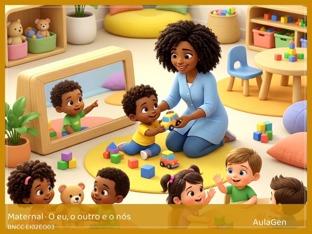Plano de aula de O eu, o outro e o nós para Maternal — O brinquedo que passa de mão em mão (BNCC EI02EO03) | AulaGen