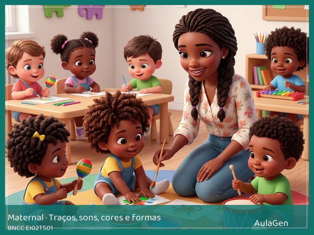 Plano de aula de Traços, sons, cores e formas para Maternal — Sons de chuva e garoa (BNCC EI02TS01) | AulaGen