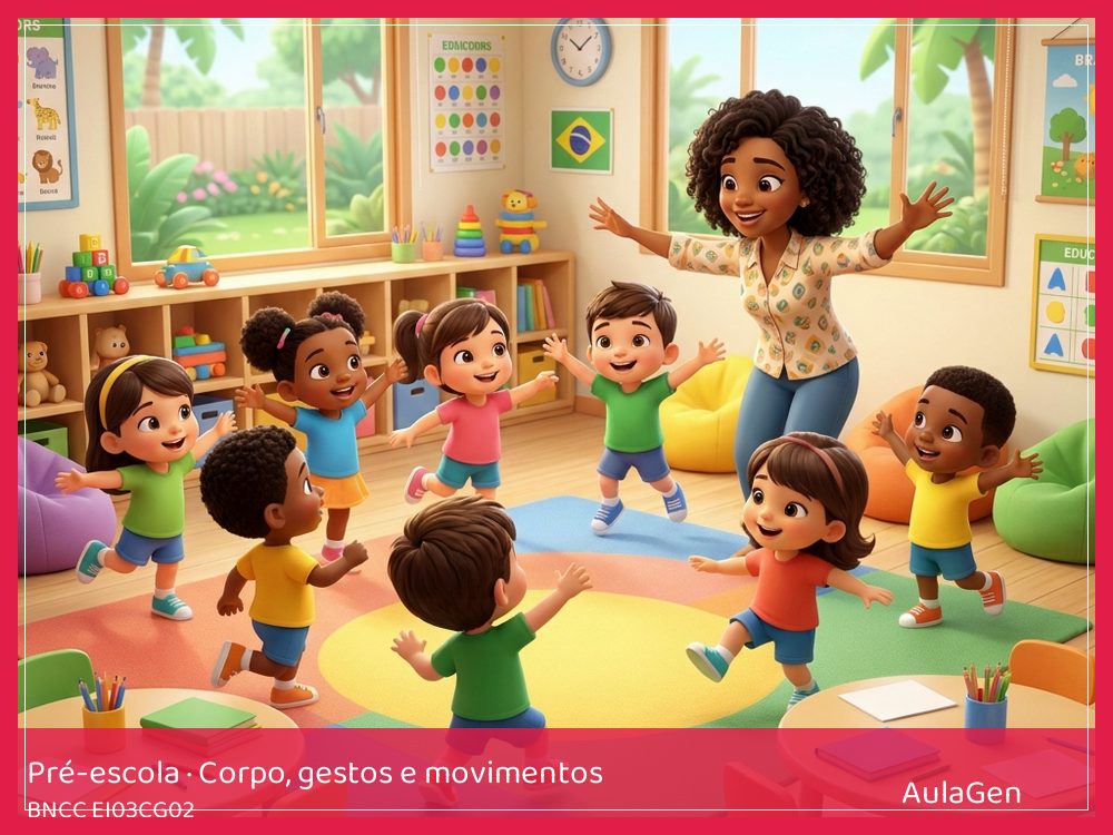 Plano de aula de Corpo, gestos e movimentos para Pré-escola — Circuito dos caminhos estreitos (BNCC EI03CG02) | AulaGen