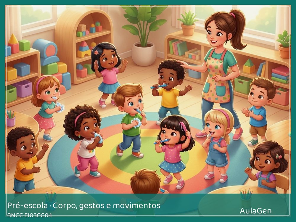 Plano de aula de Corpo, gestos e movimentos para Pré-escola — Cuidar de si: lavar mãos investigador (BNCC EI03CG04) | AulaGen