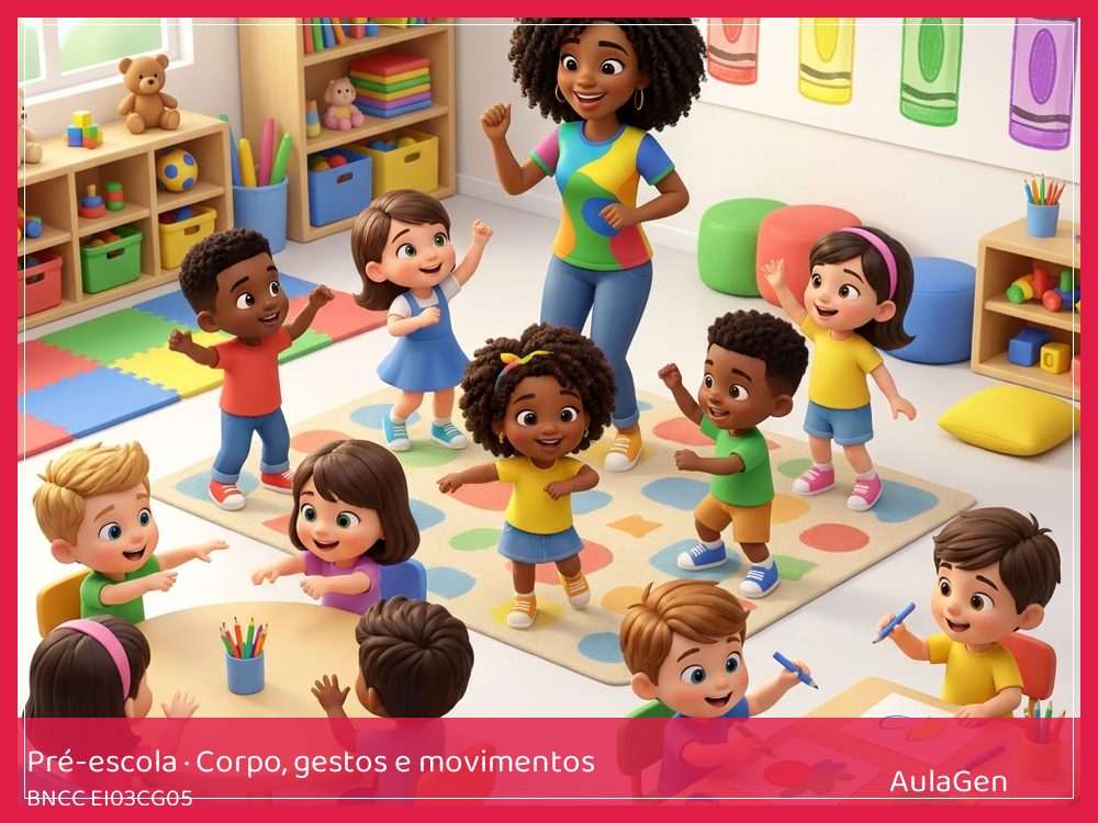 Plano de aula de Corpo, gestos e movimentos para Pré-escola — Oficina de pinças e linhas (BNCC EI03CG05) | AulaGen