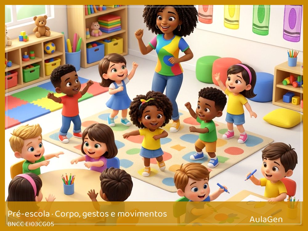 Plano de aula de Corpo, gestos e movimentos para Pré-escola — Pinças, linhas e caminhos (BNCC EI03CG05) | AulaGen