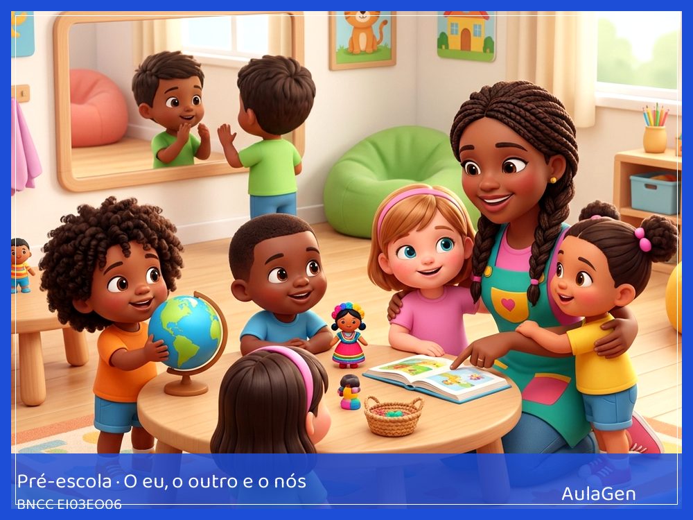 Plano de aula de O eu, o outro e o nós para Pré-escola — Brincadeiras de outros lugares (BNCC EI03EO06) | AulaGen