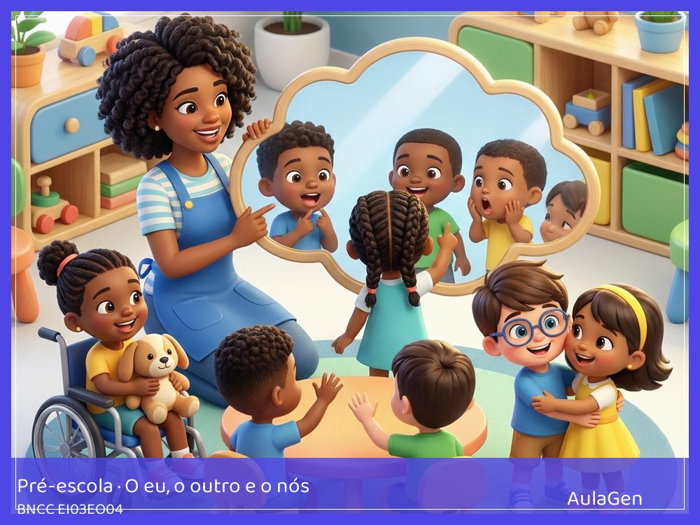 Plano de aula de O eu, o outro e o nós para Pré-escola — Cartões de sentimentos e soluções (BNCC EI03EO04) | AulaGen